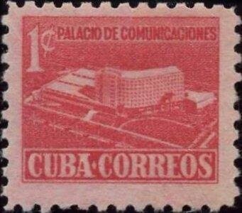 Francobollo - Cuba - Tax for the construction of the Postal Ministry building - 1 C - 1958 - Usato