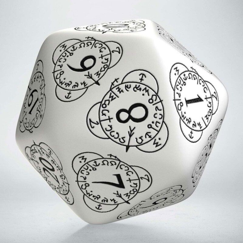 Q-Workshop Life Counter Die D20 white & black