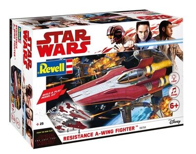 Revell - Star Wars Episodio VII A-Wing Fighter, Kit con luci e suoni, Rosso, Scala 1:44