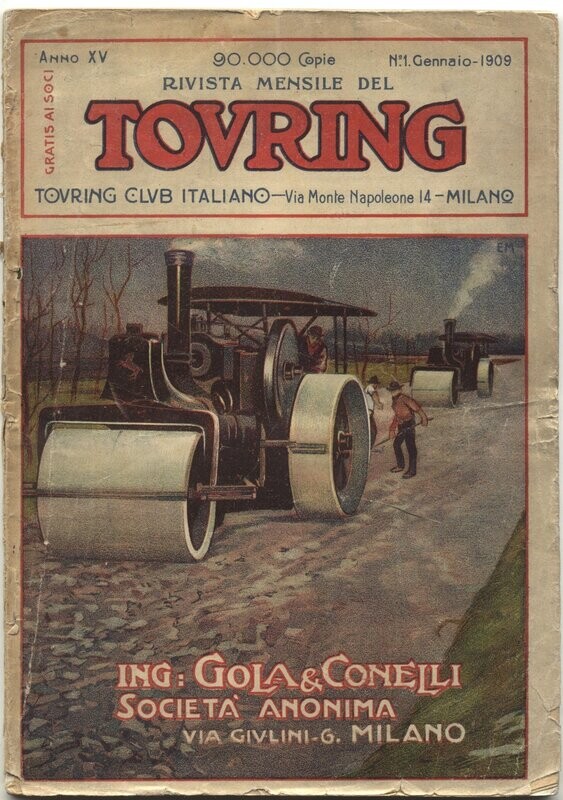 Rivista mensile del touring club italiano Anno XV N.1  del 1909