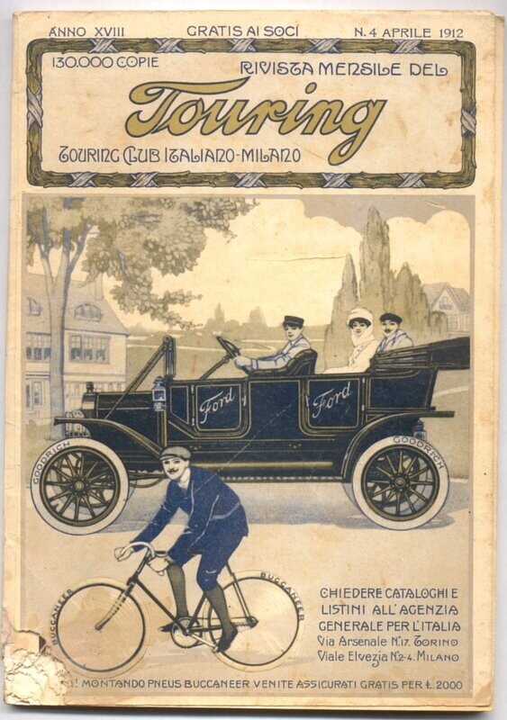 Rivista mensile del touring club italiano Anno XVIII N.4  del 1912