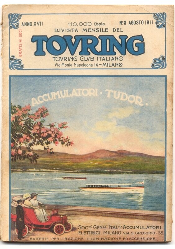 Rivista mensile del touring club italiano Anno XVII N.8  del 1911