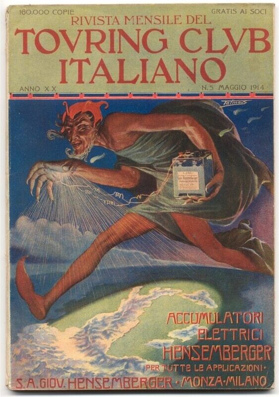 Rivista mensile del touring club italiano Anno XX N.5  del 1914