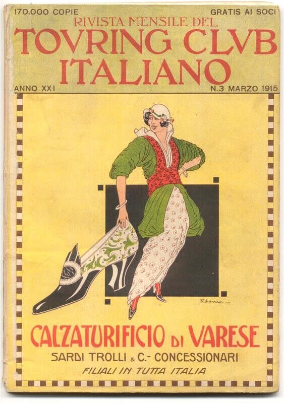 Rivista mensile del touring club italiano Anno XXI N.3  del 1915