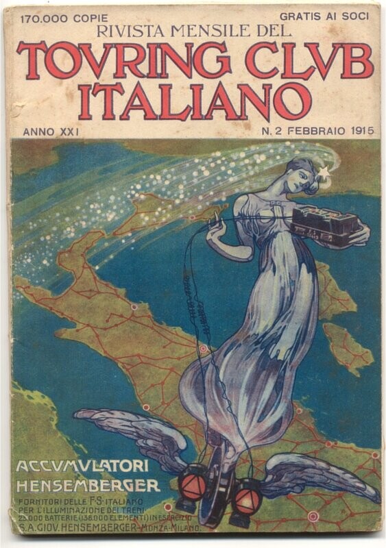 Rivista mensile del touring club italiano Anno XXI N.2  del 1915