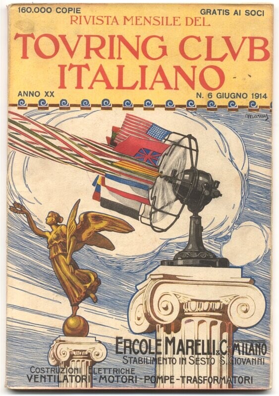 Rivista mensile del touring club italiano Anno XX N.6  del 1914