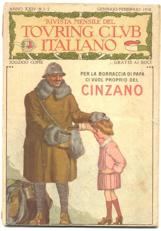 Rivista mensile del touring club italiano Anno XXIV N.1-2  del 1918