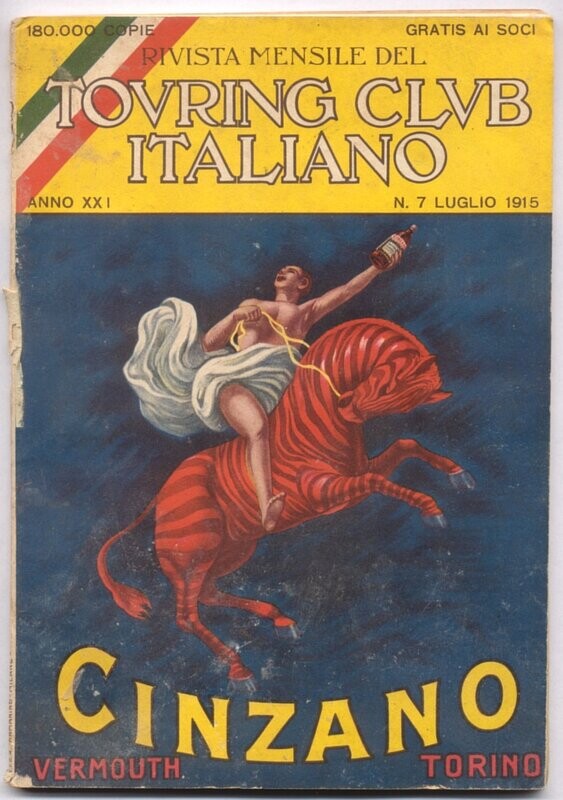 Rivista mensile del touring club italiano Anno XXI N.7  del 1915