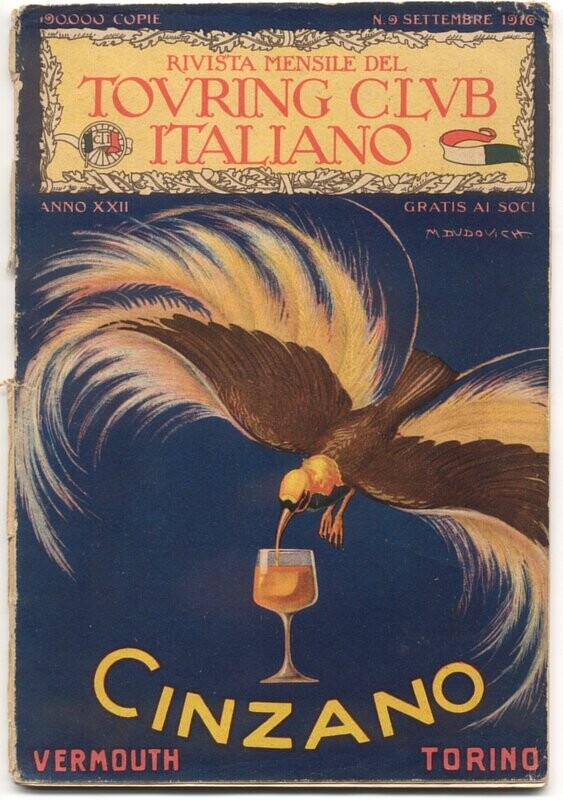 Rivista mensile del touring club italiano Anno XXII N.9  del 1916