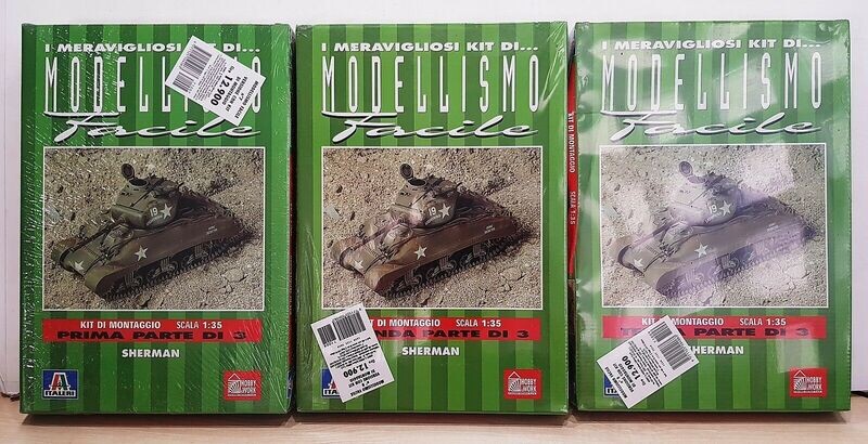 SHERMAN PARTE 1,2,3 DI 3 - Modellismo facile Italeri 1990 scala 1:35 (CARRO ARMATO)