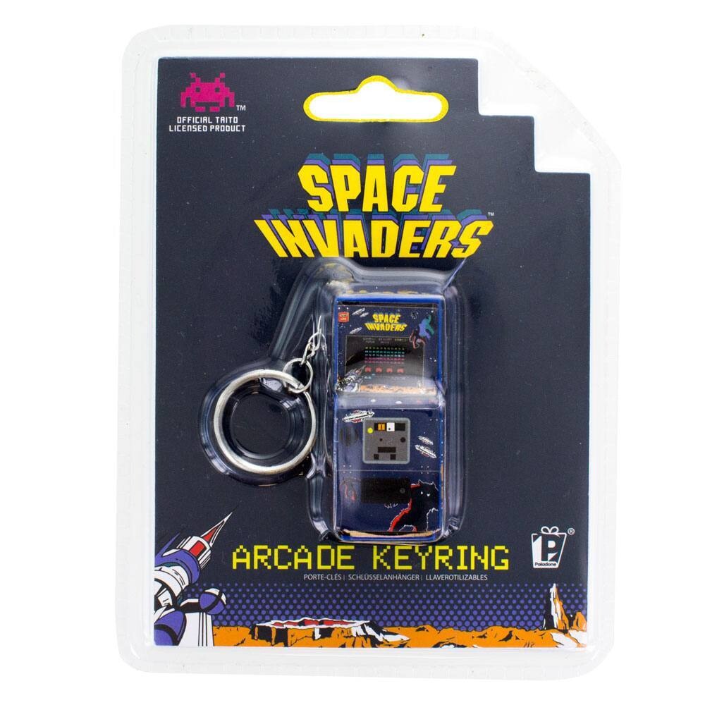 Space Invaders Arcade Machine Style Keyring Keychain - Retro Gaming