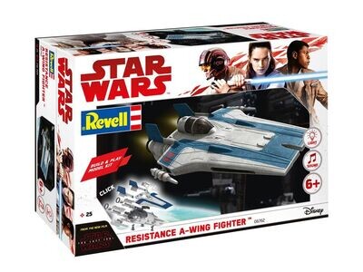 Star Wars Build & Play Model Kit with Sound & Light Up 1/44 Resistance A-Wing Fighter Blue
