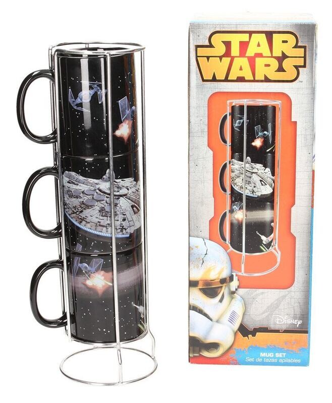 Star Wars Stackable Mugs Set Death Star - Millenium Battle