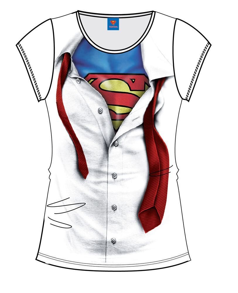 Superman Ladies T-Shirt Costum taglia L