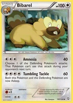 Carta pokemon Bibarel (DRX 107)-STIRPE DEI DRAGHI-U - lingua ITA-condizione EX