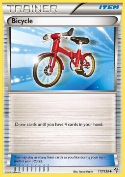Carta pokemon Bicicletta (PLS 117)-URAGANO PLASMA-U - lingua ITA-condizione EX