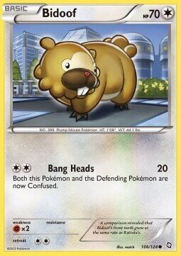 Carta pokemon Bidoof (DRX 106)-STIRPE DEI DRAGHI-C - lingua ITA-condizione EX