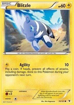 Carta pokemon Blitzle (NVI 35)-VITTORIE REGALI-C - lingua ITA-condizione EX