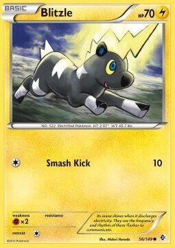 Carta pokemon Blitzle (BCR 56)-CONFINI VARCATI-C - lingua ITA-condizione EX