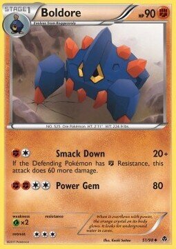 Carta pokemon Boldore (EPO 51)-NUOVE FORZE-U - lingua SPA-condizione EX