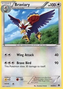 Carta pokemon Braviary (EPO 88)-NUOVE FORZE-HOLO RARE - lingua EN-condizione EX