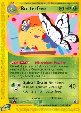 Carta pokemon Butterfree (EX 38)-EXPEDITION-R - lingua ITA-condizione EX