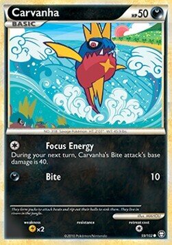Carta pokemon Carvanha (TM 59)-BATTAGLIE TRIONFALI-C - lingua ITA-condizione EX