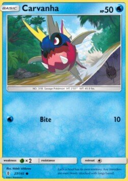 Carta pokemon Carvanha (GRI 27)-GUARDIANI NASCENTI-C - lingua ITA-condizione NM