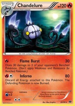 Carta pokemon Chandelure (NXD 20)-DESTINI FUTURI-HOLO RARE - lingua ITA-condizione EX