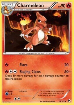 Carta pokemon Charmeleon (BCR 19)-CONFINI VARCATI-U - lingua ITA-condizione EX