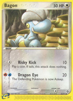 Carta pokemon Bagon (Risky Kick) (DR 50)-EX DRAGO-C - lingua ITA-condizione EX