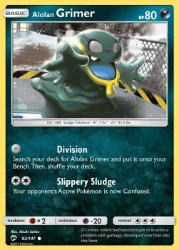 Carta pokemon Alolan Grimer (BUS 83)-OMBRE INFUOCATE-C - lingua ITA-condizione NM
