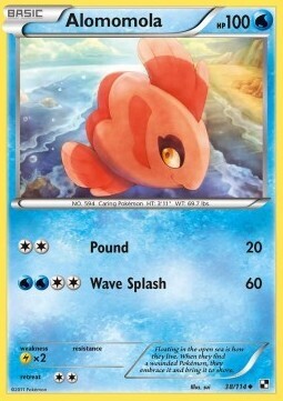 Carta pokemon Alomomola (BLW 38)-NERO E BIANCO-U - lingua ITA-condizione EX
