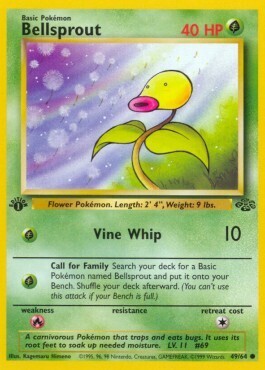Carta pokemon Bellsprout (JU 49)-JUNGLE-C - lingua ITA-condizione EX
