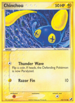 Carta pokemon Chinchou (UF 52)-EX FORZE SEGRETE-C - lingua ITA-condizione EX