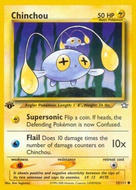 Carta pokemon Chinchou (NG 55)-NEO GENESIS-C - lingua EN-condizione PO