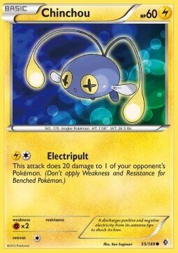 Carta pokemon Chinchou (BCR 55)-CONFINI VARCATI-C - lingua ITA-condizione EX