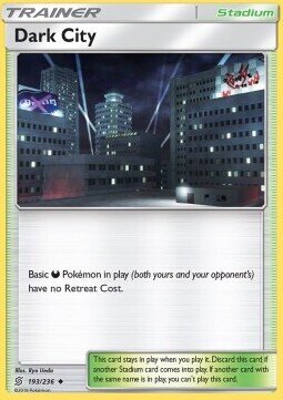 Carta pokemon Città Oscura (UNM 193)-UNIFIED MINDS-U - lingua ITA-condizione EX