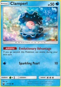 Carta pokemon Clamperl (CES 41)-CELESTIAL STORM-C - lingua ITA-condizione NM