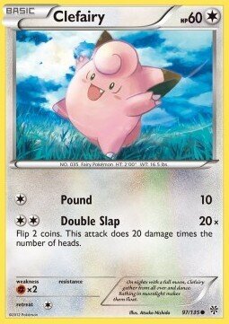 Carta pokemon Clefairy (PLS 97)-URAGANO PLASMA-C - lingua ITA-condizione GD
