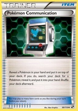 Carta pokemon Comunicazione Pokémon (BLW 99)-NERO E BIANCO-U - lingua ITA-condizione EX
