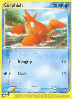Carta pokemon Corphish (Irongrip) (DR 53)-EX DRAGO-C - lingua ITA-condizione EX