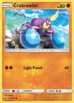 Carta pokemon Crabrawler (BUS 73)-OMBRE INFUOCATE-C - lingua ITA-condizione NM