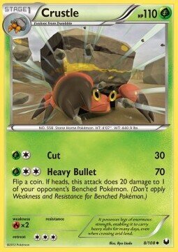 Carta pokemon Crustle (DEX 8)-ESPLORATORI DELLE TENEBRE-U - lingua ITA-condizione EX