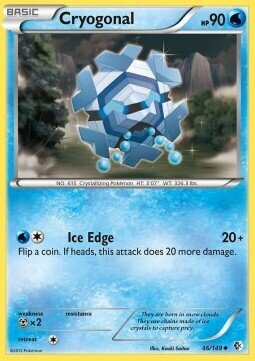 Carta pokemon Cryogonal (BCR 46)-CONFINI VARCATI-U - lingua ITA-condizione EX