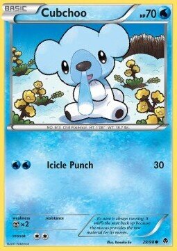 Carta pokemon Cubchoo (EPO 29)-NUOVE FORZE-C - lingua ITA-condizione EX