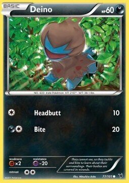 Carta pokemon Deino (NVI 77)-VITTORIE REGALI-C - lingua ITA-condizione EX
