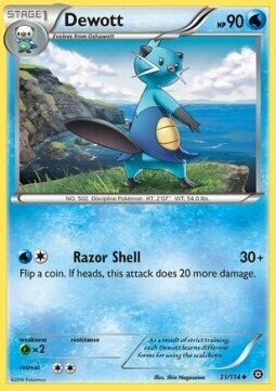 Carta pokemon Dewott (STS 31)-STEAM SIEGE-U - lingua ITA-condizione NM
