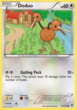 Carta pokemon Doduo (PLS 99)-URAGANO PLASMA-C - lingua ITA-condizione EX