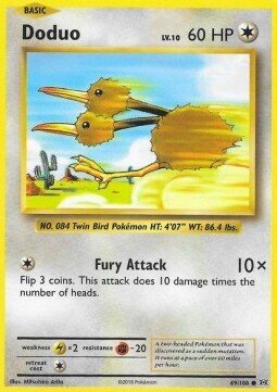 Carta pokemon Doduo (EVO 69)-EVOLUZIONI-C - lingua ITA-condizione NM